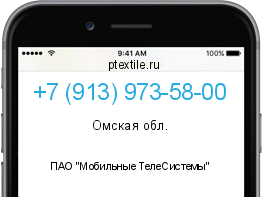 Телефонный номер +79139735800. Оператор - ПАО "Мобильные ТелеСистемы". Регион - Омская обл.