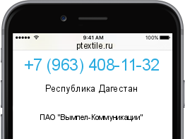 Телефонный номер +79634081132. Оператор - ПАО "Вымпел-Коммуникации". Регион - Республика Дагестан